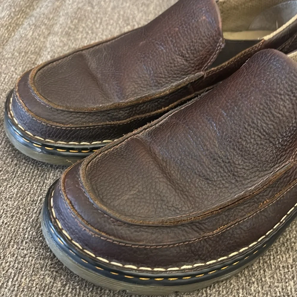 DR.MARTENS Lennon Air Wair Brown Leather Slip On Loafers Men's Shoes Sz 11 AW004